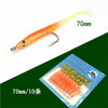 10pc Soft Fishing Lure 7cm 1g