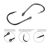 100 Pcs #3–#12 Premium Carbon Steel Silver Fishing Hooks