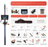 Underwater Fishing Camera 5.5-7" Inch 15/30/50m/80m/120m Cable /w Rod & Reel