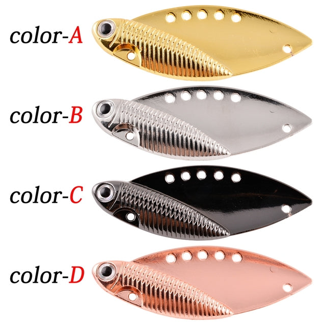 Top 5g/7g/10g/15g Bass Hook Spinning Baits 3D Eye Spoon Lure Jig Metal  Slice Fishing Metal VIB Lures Lead Casting COLOR A - 7G