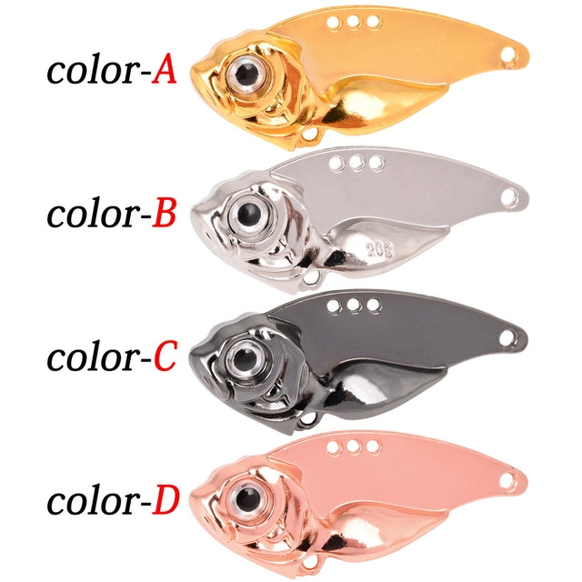 4pcs Metal Fishing Lures Long Cast Sequined Fish Bait Durable Fishing Lures  Fishing Tools for Fresh Water Sea Fishing Outdoor (Golden Grey Silver Rose  Gold) 