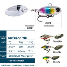 Carregar imagem no visualizador da galeria, Spinning Metal VIB Lure 7/12/16.5g Sinking
