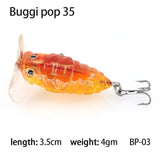 Topwater Fishing Lures Insect Cicada 3.5-5.5cm 4-7.5g