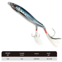 Load image into Gallery viewer, Super Realistic 100g Jigging Lure
