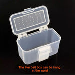 Transparent Live Worm Bait Box