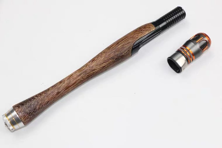 DIY Fishing Spinning Rod Natural Wood Handle 28cm - Lamby Fishing