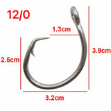 50pc Circle Hook Size #8/0-15/0