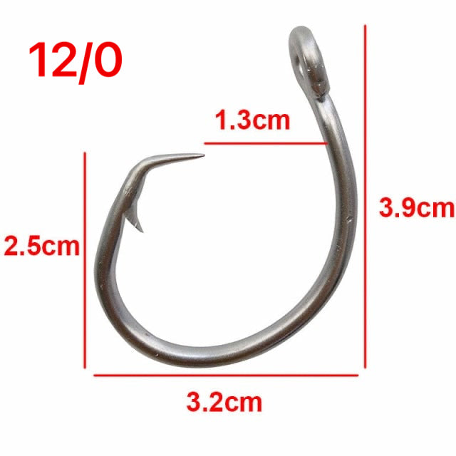 50pc Circle Hook Size #8/0-15/0 - Lamby Fishing