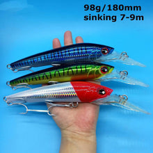 Load image into Gallery viewer, 3pc Sinking Lure 98g/18cm Depth 7-9m
