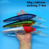 3pc Sinking Lure 98g/18cm Depth 7-9m