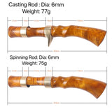 DIY Sandalwood Wood Baitcasting/Spinning Rod Handle