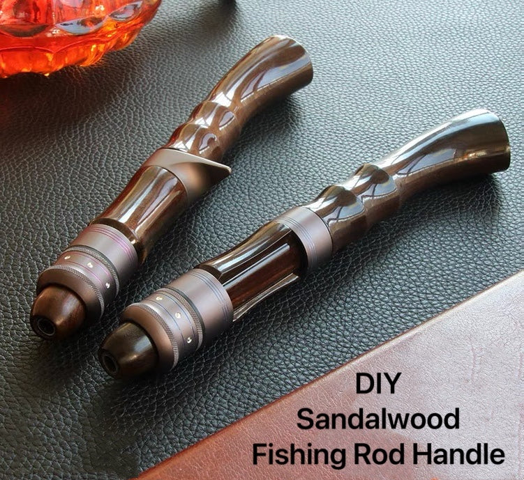 DIY Sandalwood Wood Baitcasting/Spinning Rod Handle - Lamby Fishing