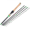Premium Baitcasting Fishing Rod 1.8/2.1/2.4m Wooden Handle 5 Sections
