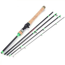 Charger l&#39;image dans la galerie, Premium Baitcasting Fishing Rod 1.8/2.1/2.4m Wooden Handle 5 Sections
