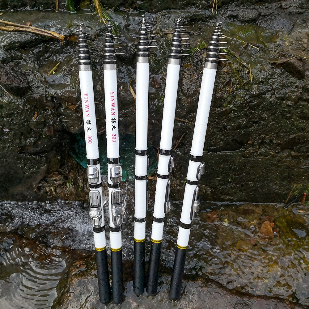 1.5-2.7m Portable Telescopic Carp Sea Saltwater Freshwater Fishing Rod Pole