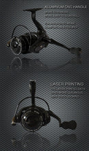 Cargar imagen en el visor de la galería, Dark Carbon Aluminium Fishing Reel 1000-7000
