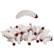 Cargar imagen en el visor de la galería, 100pc 2.4cm 0.5g Red Head Maggot Soft Lure
