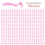 100pc Soft Worm Lures 40mm 0.4g