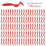 100pc Soft Worm Lures 40mm 0.4g