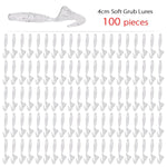 100pc Soft Worm Lures 40mm 0.4g