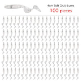 100pc Soft Worm Lures 40mm 0.4g