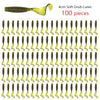 100pc Soft Worm Lures 40mm 0.4g