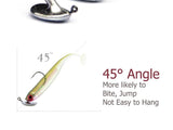 10pcs Standing Fishing Hook 3.5g-14g