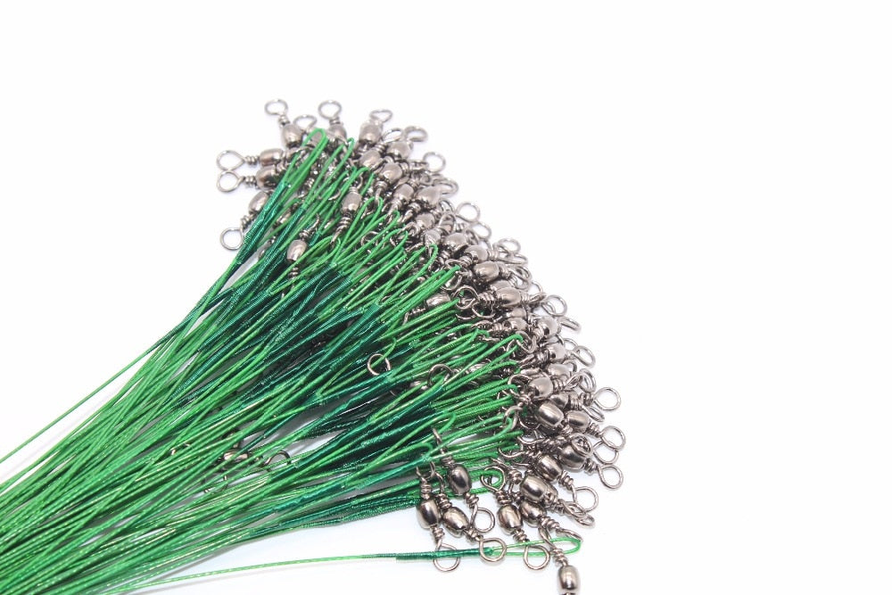 20/50 Pcs Lead-core Traction Fishing Line Steel Wire Leader With