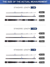 Cargar imagen en el visor de la galería, 3 Piece Jigging Rod 1.8-2.1m Lure 70-250g  Line 30-50lb
