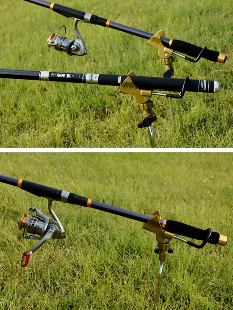 Foldable Fishing Pole Ground Holder 18×5×5 Aluminium Alloy Trigone Fishing  Pole Ground Support Stand for Casting Baitcaster Sea Rod