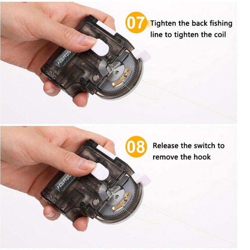 Electric Automatic Fishing Hook Tier Machine Fast Fishing Hooks Line Tying  Device Tool Fishing Tackle Accessories B439
