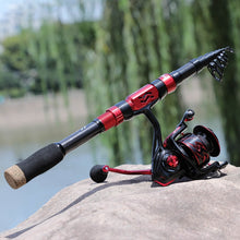 Cargar imagen en el visor de la galería, Ruby 1.8-2.4m Telescopic Rod &amp; Reel Combo
