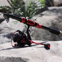 Cargar imagen en el visor de la galería, Ruby 1.8-2.4m Telescopic Rod &amp; Reel Combo
