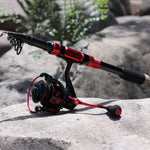 Ruby 1.8-2.4m Telescopic Rod & Reel Combo