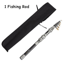 Charger l&#39;image dans la galerie, Alloy Carbon Fibre Telescopic Fishing Rod Combo 1.5-2.4m
