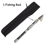 Alloy Carbon Fibre Telescopic Fishing Rod Combo 1.5-2.4m