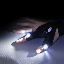 Cargar imagen en el visor de la galería, 2 Fingers Flashlight Fishing Glove
