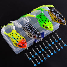 Load image into Gallery viewer, 4pc Frog Fishing Lure Double Hooks 8/13g
