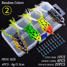 Load image into Gallery viewer, 4pc Frog Fishing Lure Double Hooks 8/13g
