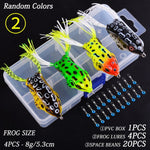 4pc Frog Fishing Lure Double Hooks 8/13g