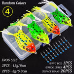 4pc Frog Fishing Lure Double Hooks 8/13g