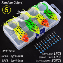 Load image into Gallery viewer, 4pc Frog Fishing Lure Double Hooks 8/13g
