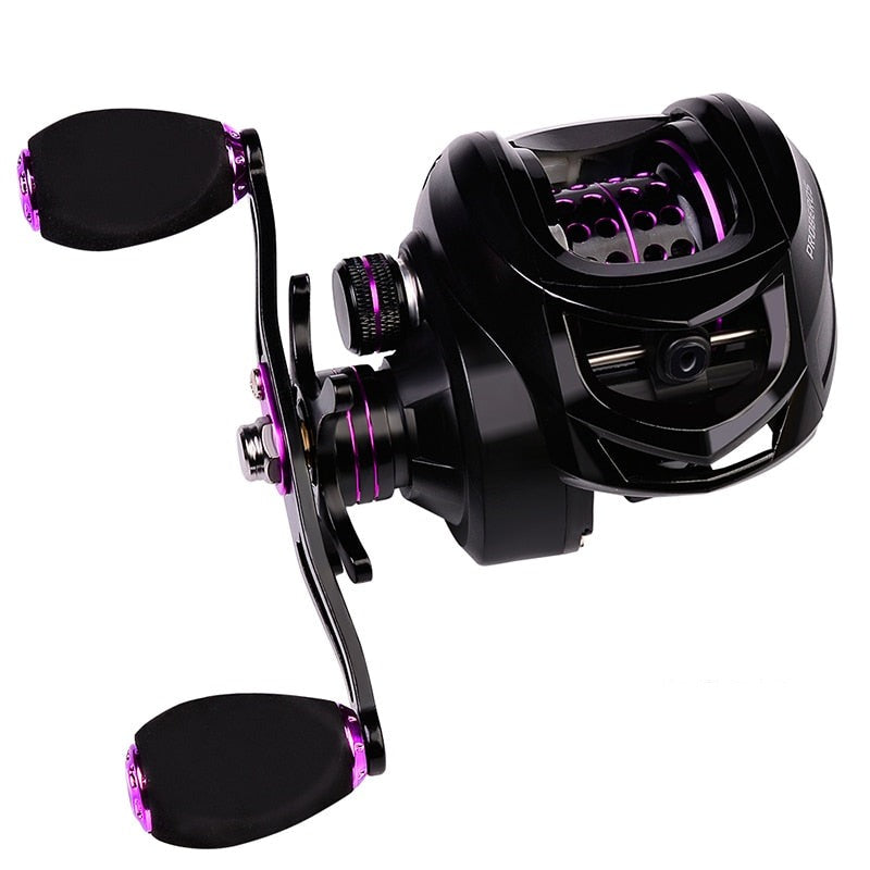Ultralight Purple Baitcasting Reel - Lamby Fishing