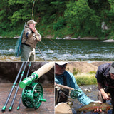 Fly Fishing Rod & Reel Combo 2.7m Gold/Green Sense