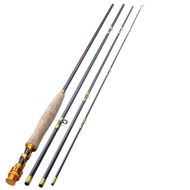 Fly Fishing Rod & Reel Combo 2.7m Gold/Green Sense - Lamby Fishing
