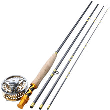 Load image into Gallery viewer, Fly Fishing Rod &amp; Reel Combo 2.7m Gold/Green Sense
