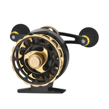 Cargar imagen en el visor de la galería, Black-Gold Centerpin Fishing Reel
