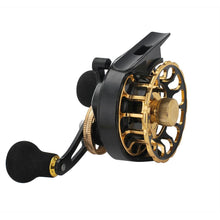 Cargar imagen en el visor de la galería, Black-Gold Centerpin Fishing Reel
