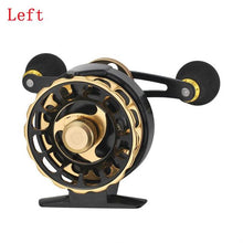 Cargar imagen en el visor de la galería, Black-Gold Centerpin Fishing Reel
