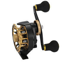 Cargar imagen en el visor de la galería, Black-Gold Centerpin Fishing Reel
